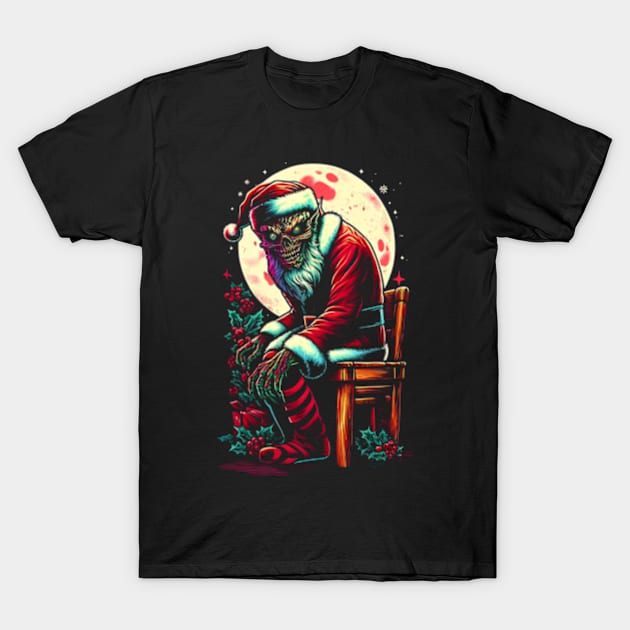 Scary Santa T-Shirt by Neon Galaxia